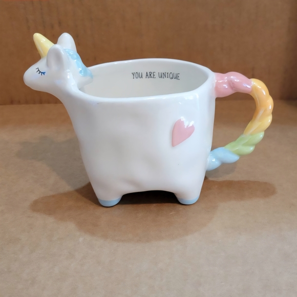 Tag Other - Cute unicorn mug  with rainbow handle, Unique, Stylish Unicorn Lover Mug.